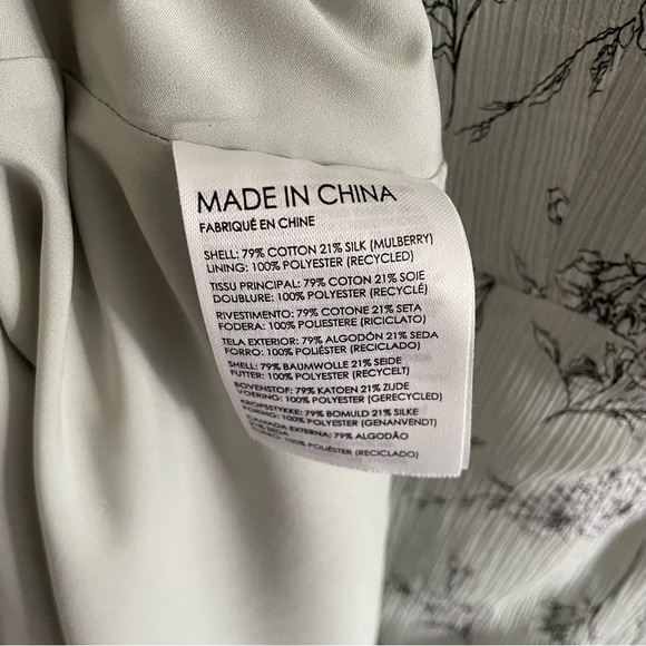 CLUB MONACO Pitched Sleeve Floral Mini Dress Size 12 - Picture 14 of 14